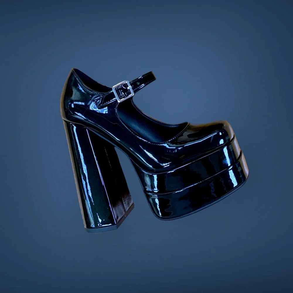Merlot vamp Mary Jane heels - Picture 1 of 5